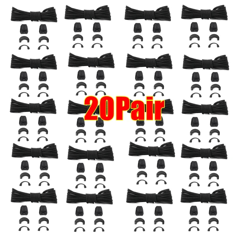 New No tie Shoe laces Round Tennis Laces Without ties Adult Kids Quality Running Sneakers Shoelaces Black White Shoes Accesor
