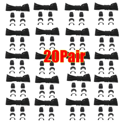 New No tie Shoe laces Round Tennis Laces Without ties Adult Kids Quality Running Sneakers Shoelaces Black White Shoes Accesor