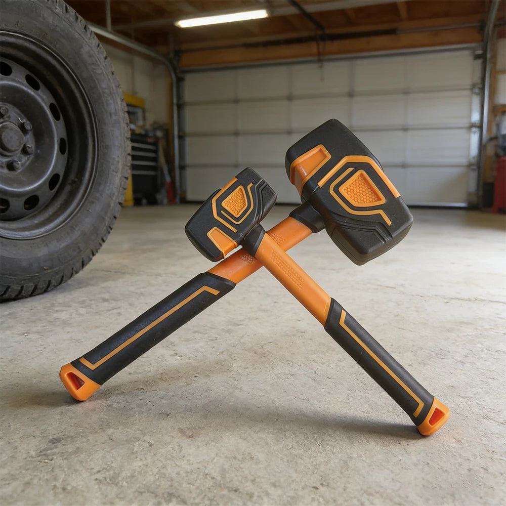 Multifunctional Rubber Hammer Tile Soft Rubber Percussion Hammer Square Hammer Construction Worker Professional Hand Tool