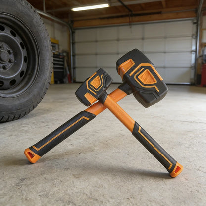 Multifunctional Rubber Hammer Tile Soft Rubber Percussion Hammer Square Hammer Construction Worker Professional Hand Tool