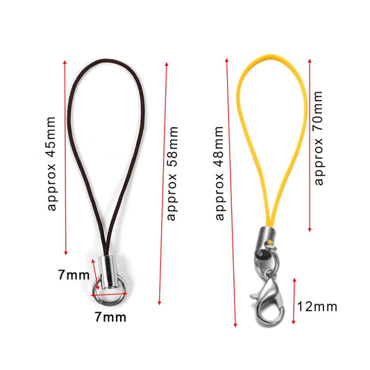 20/50/100Pcs Lanyard Lariat Strap Cords Lobster Clasp Rope Keychain Hooks Mobile Set Charms Keyring Pendant Key Ring Accessor