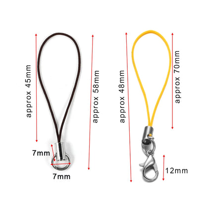 20/50/100Pcs Lanyard Lariat Strap Cords Lobster Clasp Rope Keychain Hooks Mobile Set Charms Keyring Pendant Key Ring Accessor