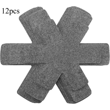 Pot and Pan Protectors, Set of 12 and 3 Different Size, Pot Dividers Pads/Stacking Pan Protectors/Pan Separators Pads