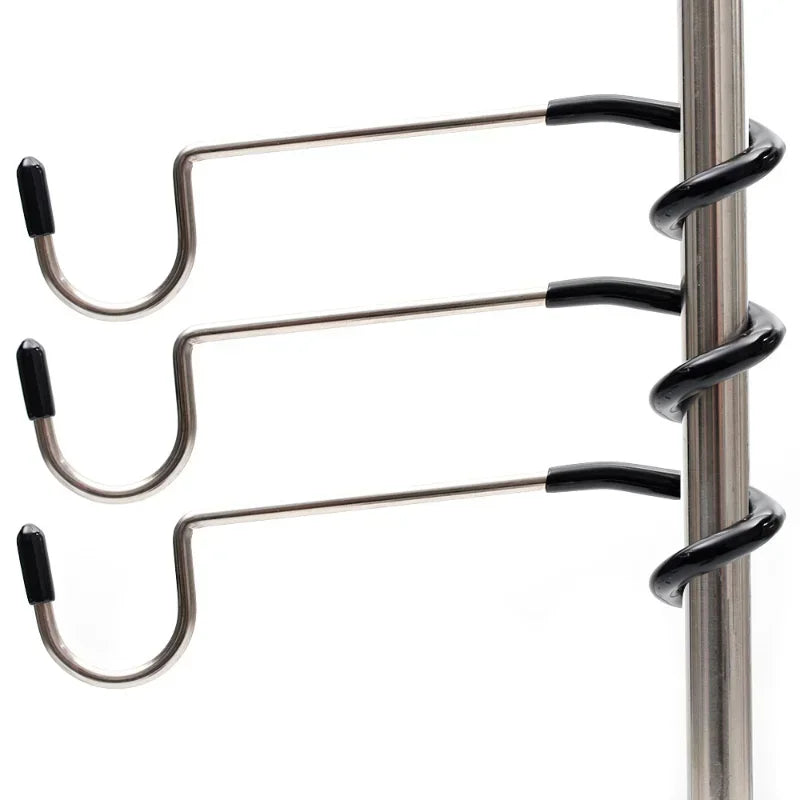 Stainless Steel Light Stand Holder Hooks Portable Tent Pole Lamp Hanger Hunting Fishing Lantern Hanger Outdoor Camping Tools
