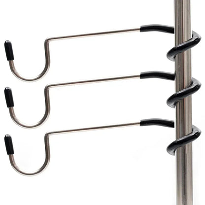 Stainless Steel Light Stand Holder Hooks Portable Tent Pole Lamp Hanger Hunting Fishing Lantern Hanger Outdoor Camping Tools