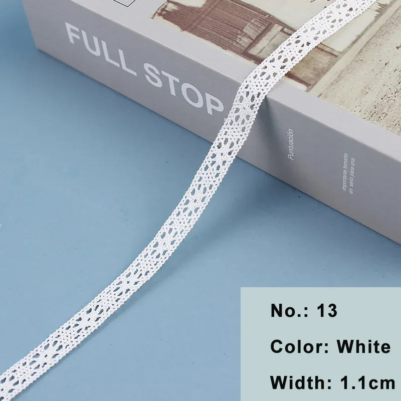 Lace Trim, Vintage Scalloped Cotton, 2 Yards Or 5 Yards, For Sewing, Scrapbooking, Diy Crafts - 13 White / 5Yards