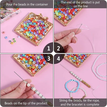 2pcs Beaded Needles With Steel Needles, Long And Thin Beaded Leads, Side Threaded Hooks And Beads For DIY Handmade Jewelry