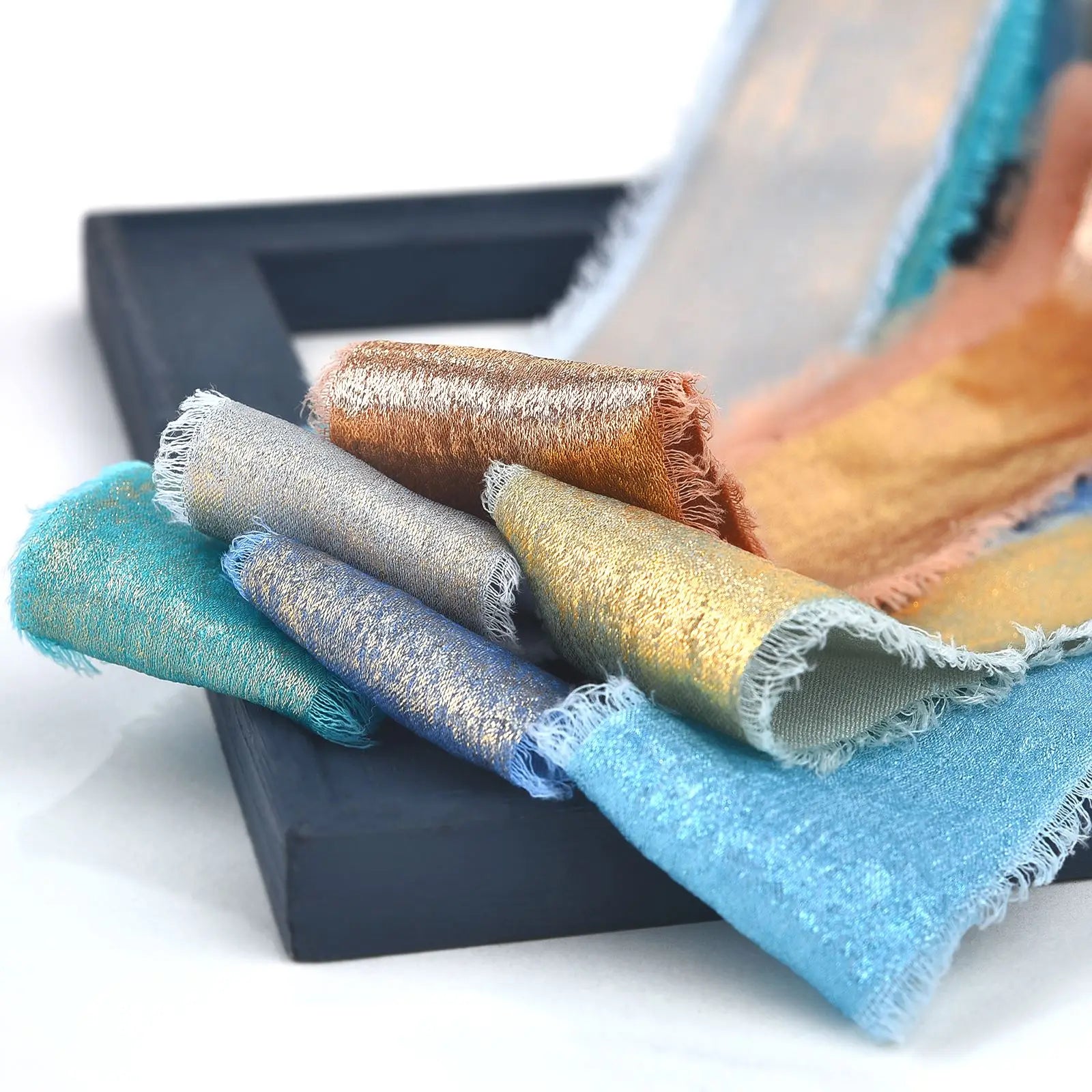 5M/Roll Silk Ribbon Handmade Ripped Ribbon Wedding Party Bowtie Bouquet Packaging DIY Ribbon Gift Box Ribbon Tie Decoration