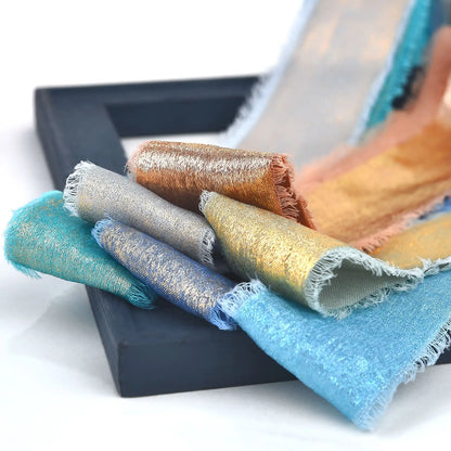 5M/Roll Silk Ribbon Handmade Ripped Ribbon Wedding Party Bowtie Bouquet Packaging DIY Ribbon Gift Box Ribbon Tie Decoration