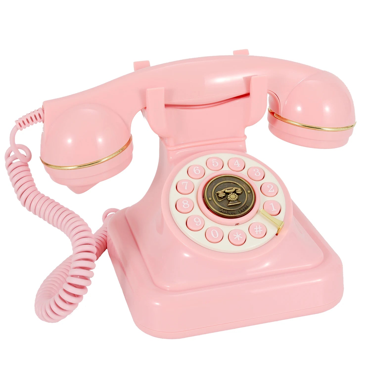 32Gb Retro Audio Wedding Guestbook Phone Banquet Voice Login Book Telephone Guest Blessing Audio Message Record Phone - Pink