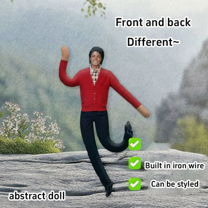 Michael Jackson Bendable Doll Flexible Wire Frame Poseable MJ Abstract Rat Jerky Doll King of Pop Collectible Fan Gift