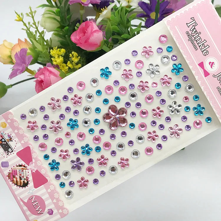 New Stickers On The Face Rhinestone Makeup Bright Face Art Sticker Children's Temporary Tattoo Rhinestone For Strasse Makeup 