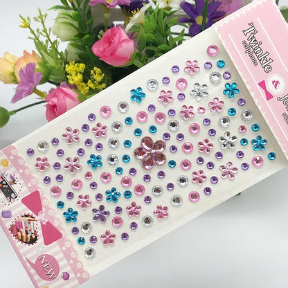New Stickers On The Face Rhinestone Makeup Bright Face Art Sticker Children's Temporary Tattoo Rhinestone For Strasse Makeup 