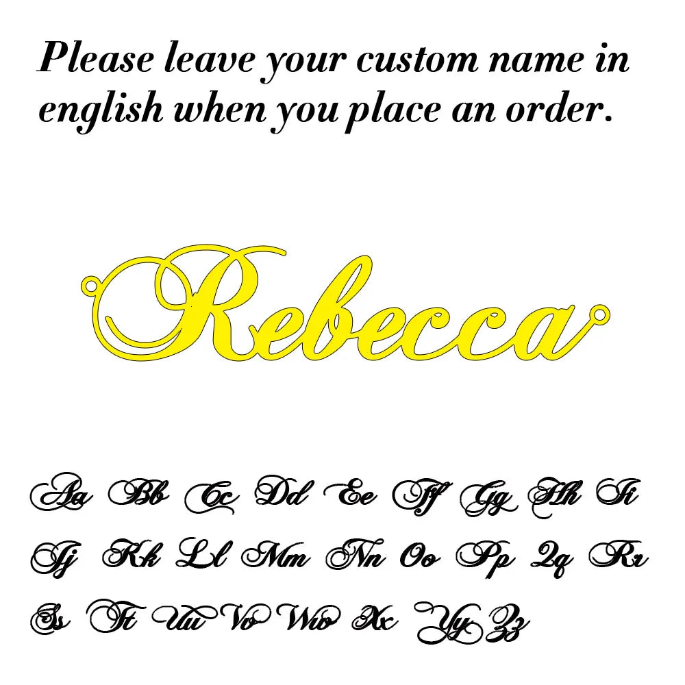 Custom Name Necklace for Women Personalised Cursive Letter Pendant Stainless Steel Jewelry Men Chain Choker Collar Personaliz