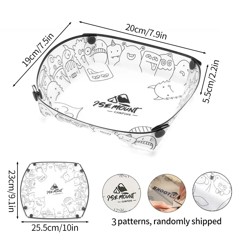 Outdoor Camping Folding Lightweight Tableware Camping Supplies Portable Foldable Bowl Plate Cup Filter Folding Tableware посу