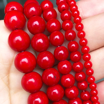 Natural Stone Dark Blue Chalcedony Jades Beads Round Loose Spacer Beads For Jewelry Making 4/6/8/10/12mm DIY Handmade Bracele