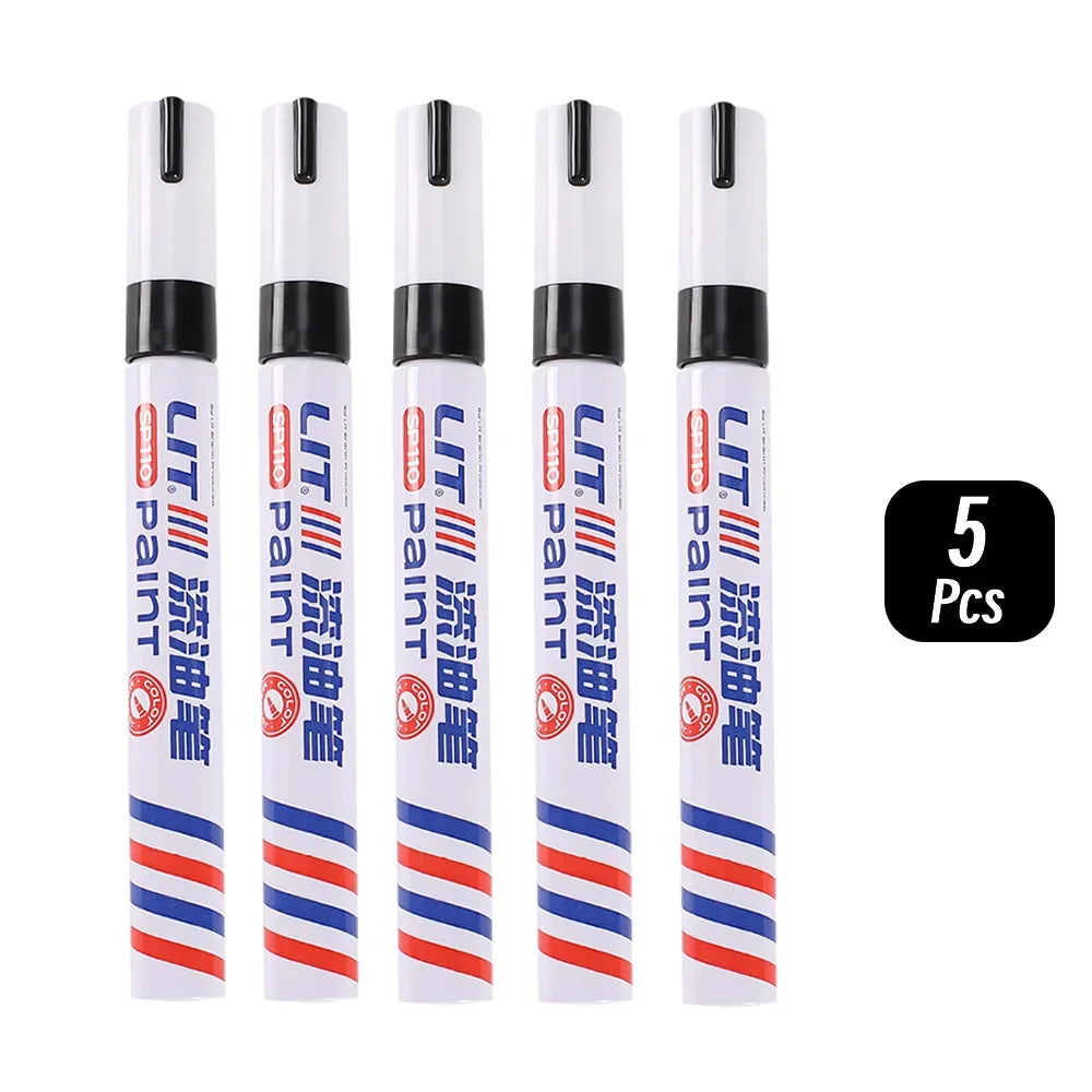 3mm 10p Colorful 8 Colors Permanent Paint Marker Waterproof White Markers tire tread rubber fabric Paint metal Paint Marker P