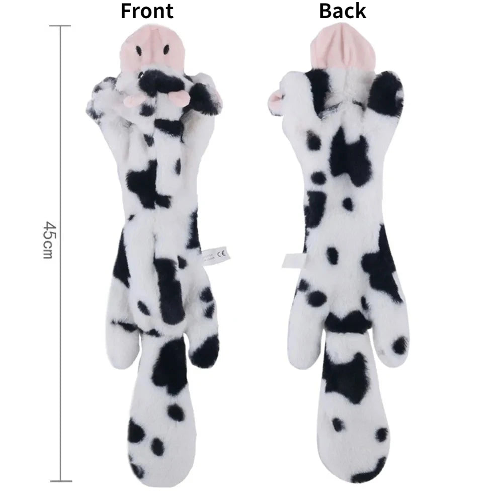 Funny Simulated Animal No Stuffing Dog Toy with Squeakers Durable Stuffingless Plush Squeaky Dog Chew Toy Crinkle Pet Squeak 
