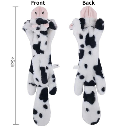 Funny Simulated Animal No Stuffing Dog Toy with Squeakers Durable Stuffingless Plush Squeaky Dog Chew Toy Crinkle Pet Squeak 