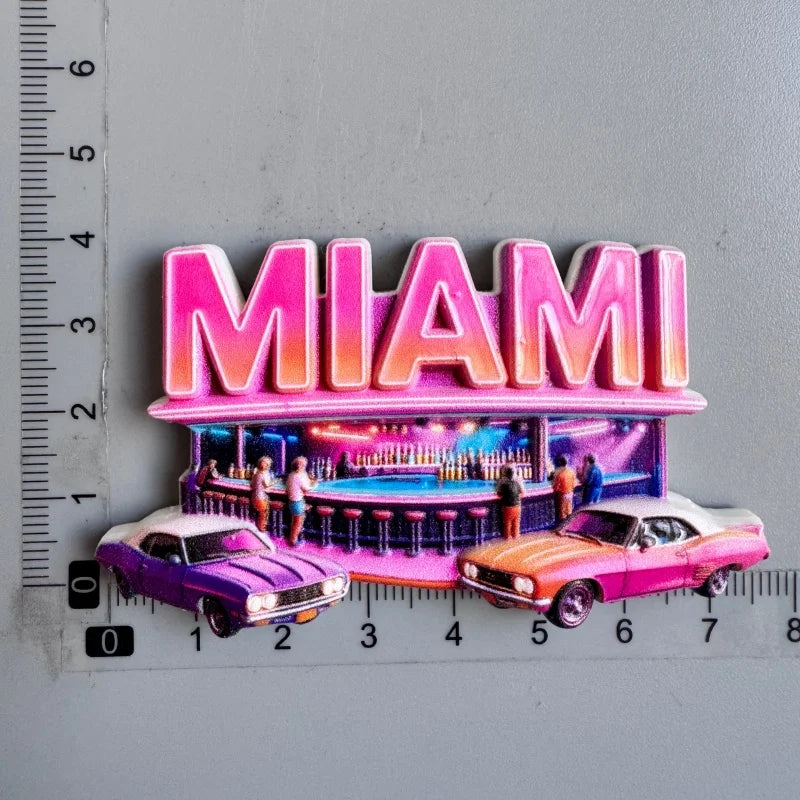 Tourist Souvenirs Fridge Magnets USA,refrigerator Decorations for Miami New York Hawaii Collection of Fridge Ornaments Sticke