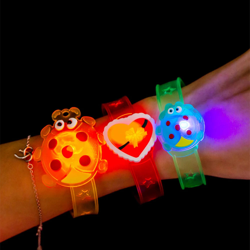 12/24 Pcs LED Luminous Fun Watch for Kids Birthday Party Baby Shower Gift Pinata Filler Halloween Carnival Christmas Gift Rew