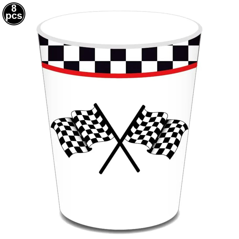 Racing Birthday Decorations Road Tablecloth Racetrack Tablecloth Runner Table flag for Kids Car Theme Birthday Party Supplies