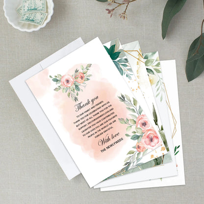 50pcs Custom Reception Message Cards,Personalized Image Own Design,Thank You Menu Table Cards,Unique Event Stationery,Invitat