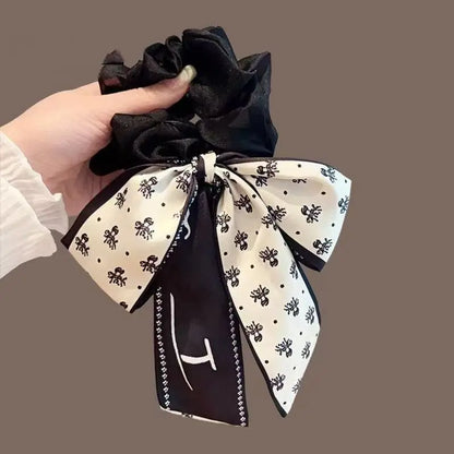 1PC Bow Hair Ribbon Women Fluttering Headband Large Intestine Hair Rings Premium Feeling Hair Tie Hair Leather Band Hair Acce