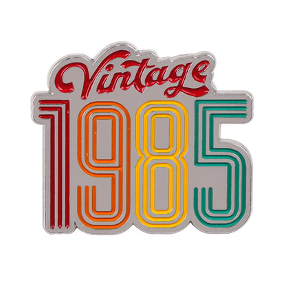 Vintage 1985 Brooch Creative Tape Enamel Pins Music TV Lapel Pin For Backpack Clothing Accessories Metal Badge Jewelry Gift