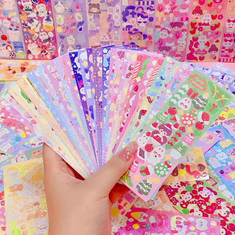 Kawaii Stickers for Kids Cute Stationary Aesthetic Diary Decoration Art Supplies Stickers for Scrapbooking Lot Korean Paper D