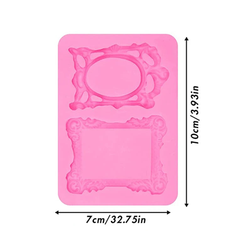 Baroque Style Curlicues Scroll Lace Fondant Silicone Mold Cake Border Decoration Cupcake Top Decoration Mold - 6