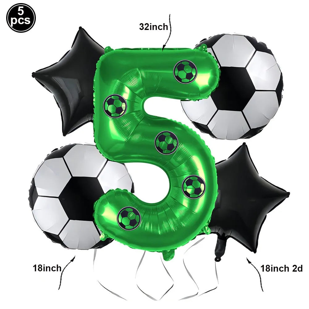 Soccer Theme Disposable Tableware Set Paper Plates Cups Napkins Tablecloth For Birthday Parties - Orange