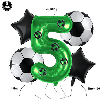 Soccer Theme Disposable Tableware Set Paper Plates Cups Napkins Tablecloth For Birthday Parties - Orange
