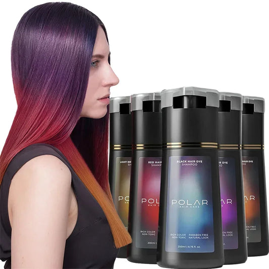 5 Colors Hair Dye Shampoo Black Hair Color Dye Hair Shampoo Cream Instant Dye Shampoo Men Women Moisturizing and Repairing Ha