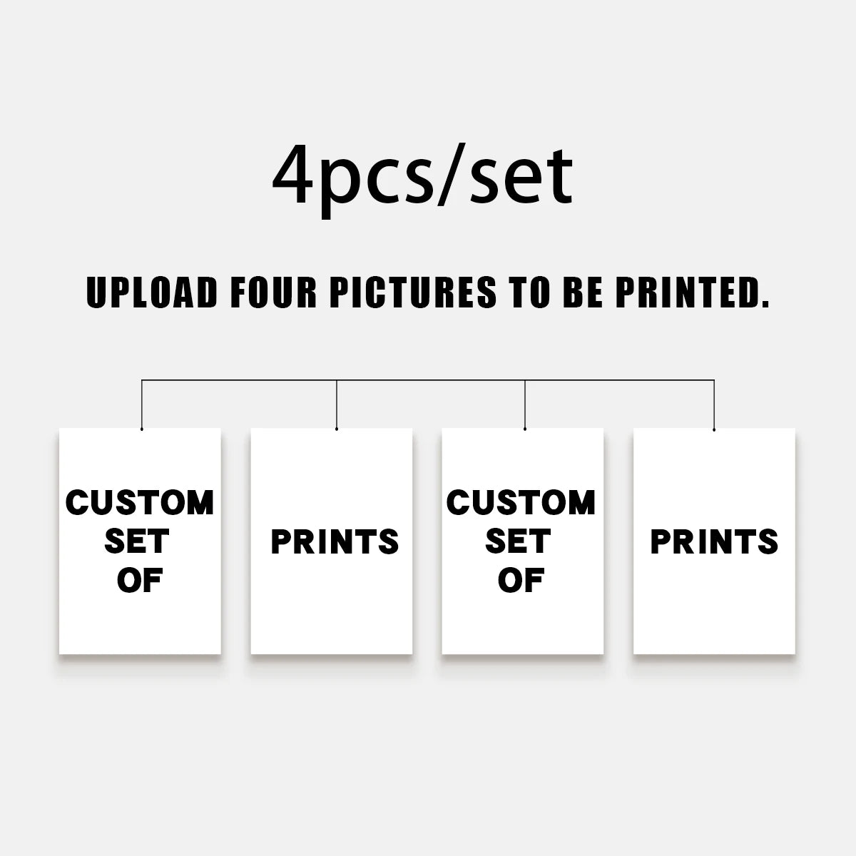 3/4/5pcs Custom Canvas Printing Personalized Photo Suitable for Family Life Pets Scenery Couple Weddings Home Decor Poster Gi
