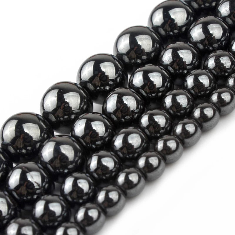 4-14mm Natural Black Volcanic Lava Stone Round Beads 15" Pick Size For Jewelry Making diy Bracelet