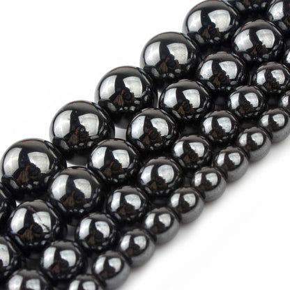 4-14mm Natural Black Volcanic Lava Stone Round Beads 15" Pick Size For Jewelry Making diy Bracelet