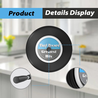 LP Vinyl Record Cleaner Clamp Vinyl Record Label Saver Protector Waterproof Clean Tool With Handle Use For 7-12 Inch EPs LPs