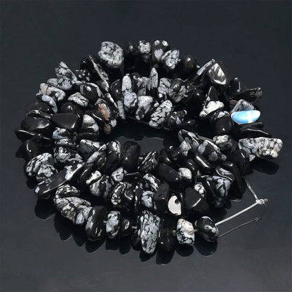 16 inch Natural Stone Beads Chips Beads 5-8mm Irregular Crystal Agate Gravel Beads Diy Bracelet For Jewelly HK058 - Snowflake