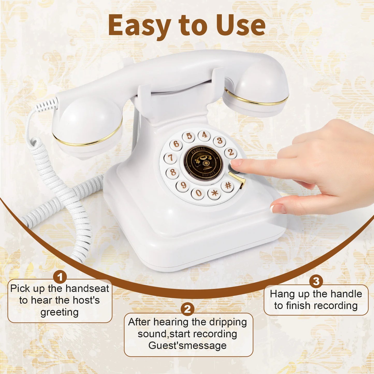 Audio message book phone wedding guest voice blessing message book banquet voice check-in message phone birthday party celebr