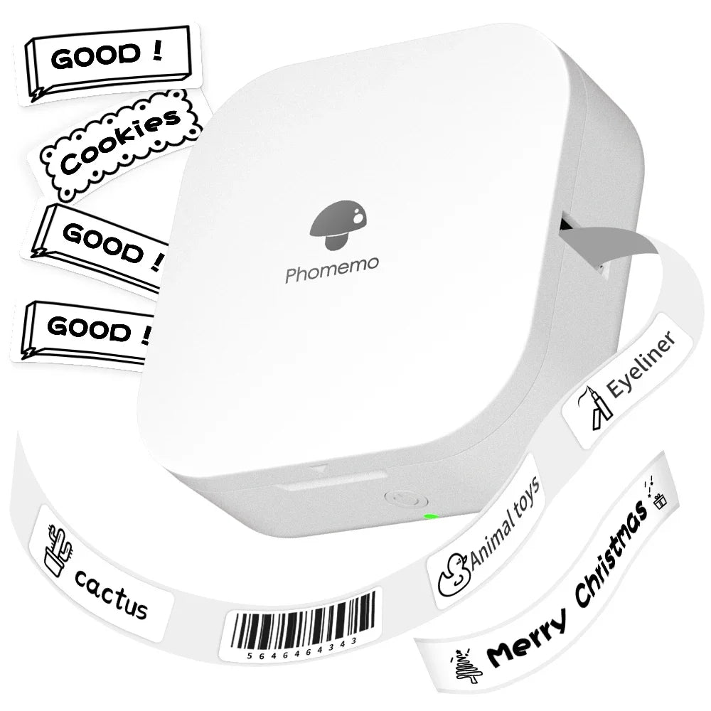 Phomemo Q30 Label Printer Mini Printer Pocket Thermal Label Maker Wireless Sticker Pocket Portable Printer Various Label Pape
