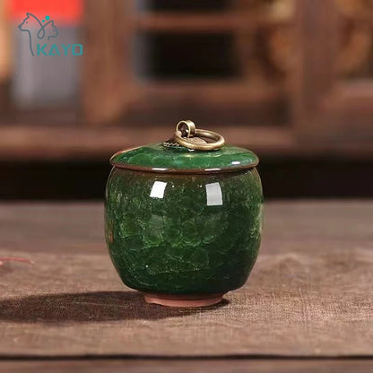 Ceramics Ash Urn Sealed Cremation Funeral Ashes Keepsake Small Animals Pet Dog Cat Memorial Suitable Home Fireplaces Burial -