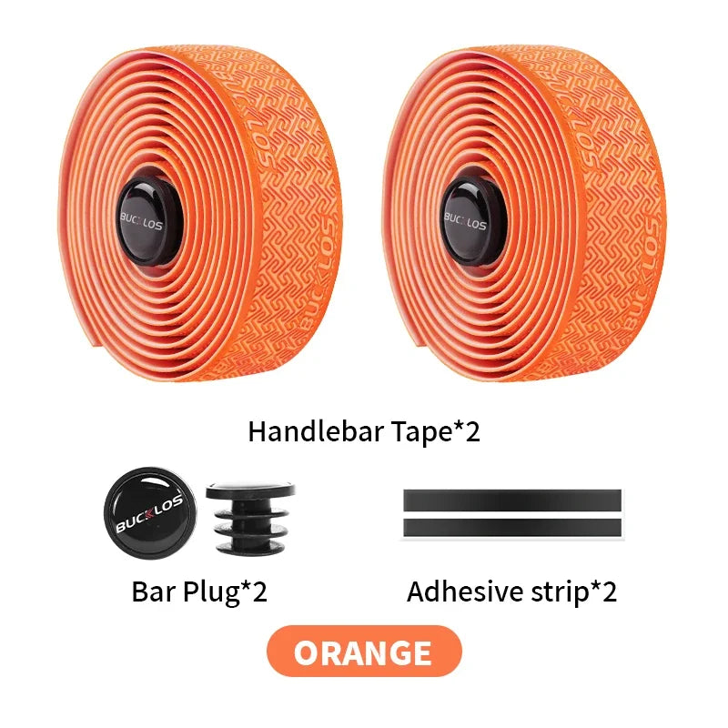 BUCKLOS Bicycle Handlebar Tapes Road Bicycle Handlebar Tape Anti-slip Waterproof Cycling Bar Wrap Road Bike Accessories - Ora