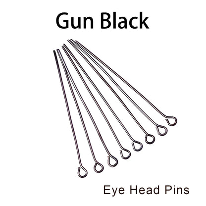 100-200Pcs/Lot 10-70mm Heads Eye Flat Head Pin Gold Plated Ball Head Pins for Jewelry Findings Making Accessories Supplies - 