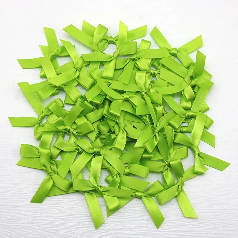 4x4cm Colourful Bows Small Size Polyester Satin Ribbon Bow Flower DIY Craft Decoration