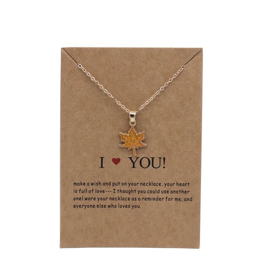 Trending Vintage Creative Maple Leaf Pendant Necklace For Women Choker Chunky Necklaces Couple Friendship Party Jewelry Gifts