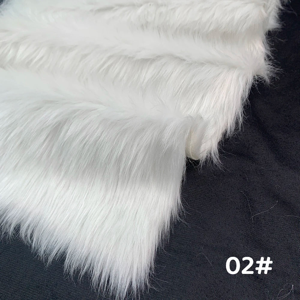 Fur Imitate Fabric 30x50cm Polyester Fiber Medium Thickness Woven Technics 2.5cm Long Fur Fabric Cosplay Fursuit Fur Material