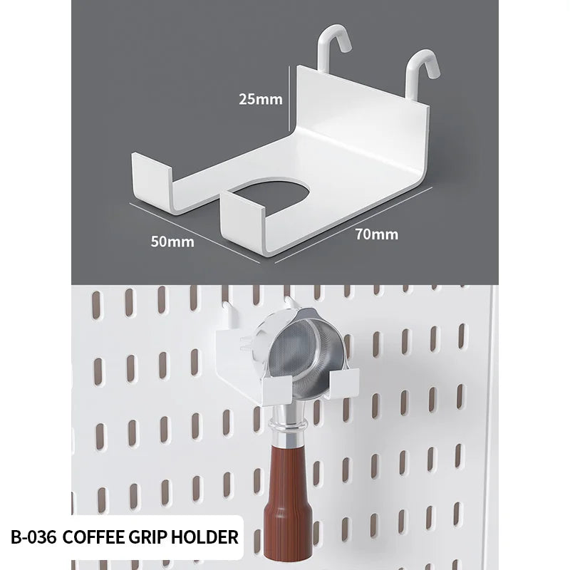 Home Study Storage Pegboard: Suitable for Displaying Figurines, Desk-Top Standing & Clip-On Storage for Furniture Items - W C