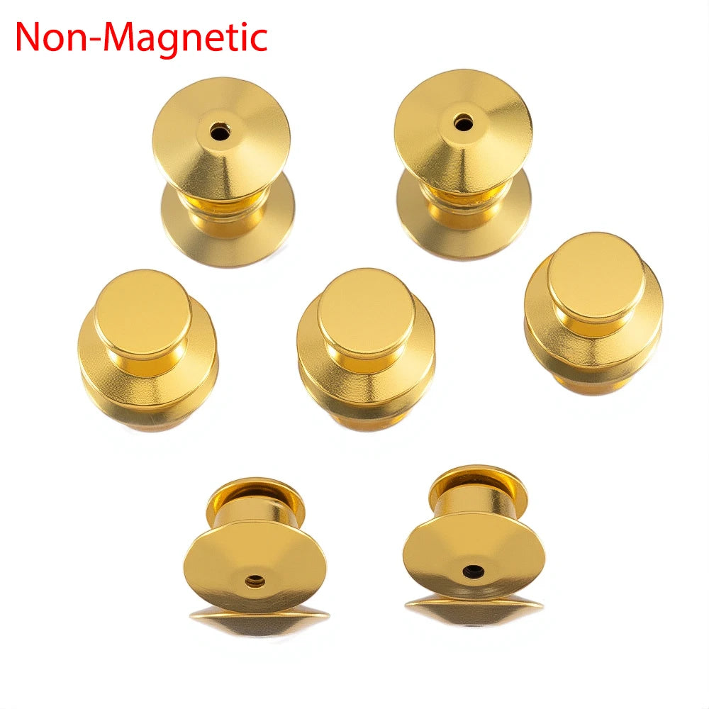 10Pcs Magnetic Clasp Brooch Locking Pin Backs Metal Pin Back Locking Pin Keepers Locking Clasp DIY Brooch Badge Jewelry Makin
