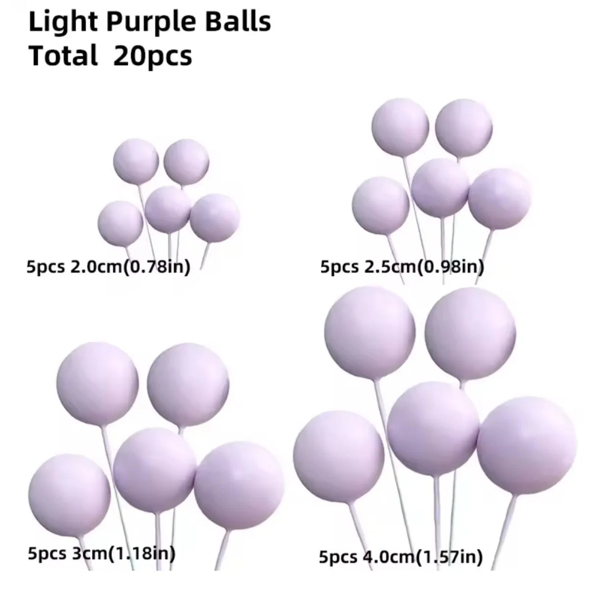 20 Pcs Ball Cake Topper Decorations Mini Balloons Cake Topper Sticks Gold Balls Cake Picks Cake Topper Balls Cake Decorations